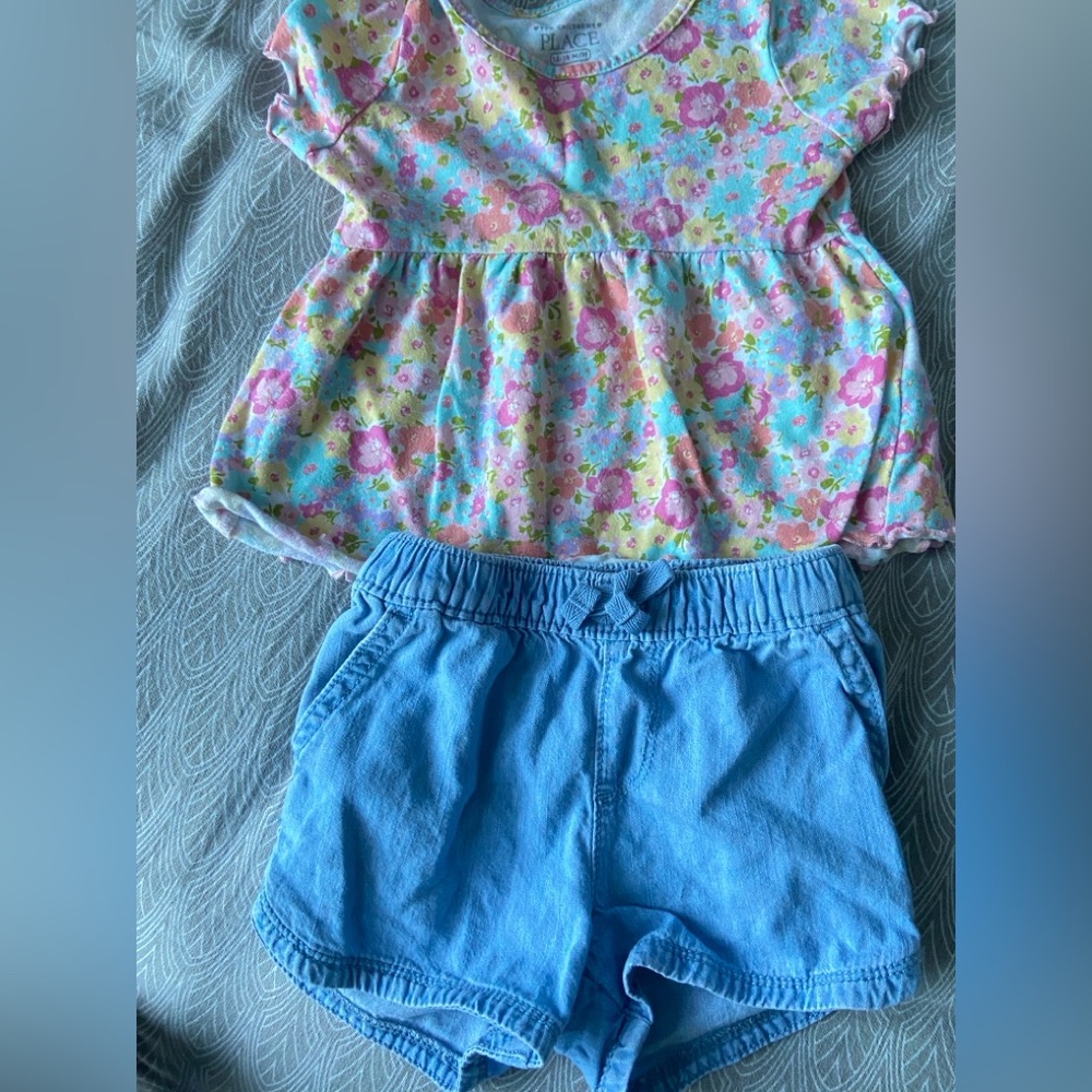 2PCS TOP AND DEMIN SHORT TODDLER GIRL